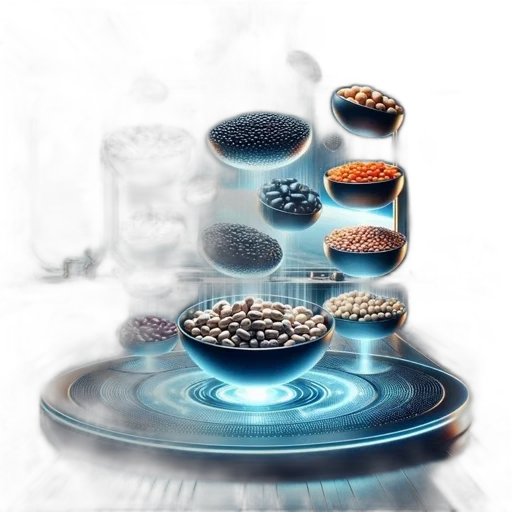 jewelry, food, 3d render, concept art, photorealistic, futuristic, room, holographic transparent PNG cut-out