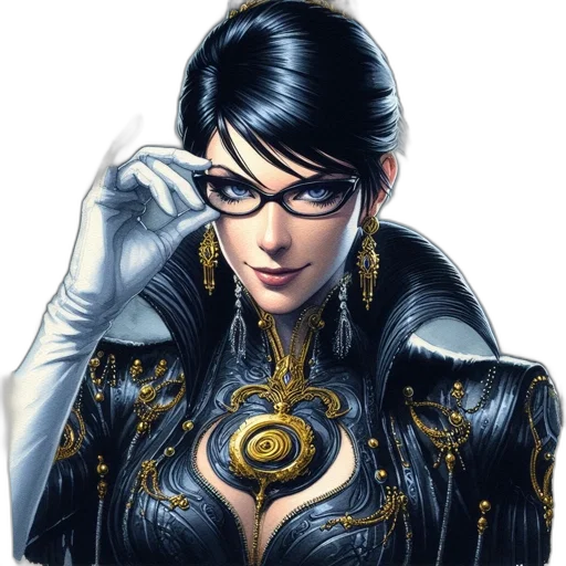 jewelry, comic book art, fantasy art, concept art, cyberpunk, woman, dark, hair transparent PNG cut-out