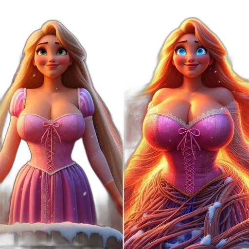 dress, 3d render, concept art, fantasy art, photorealistic, fire, pastel, two transparent PNG cut-out