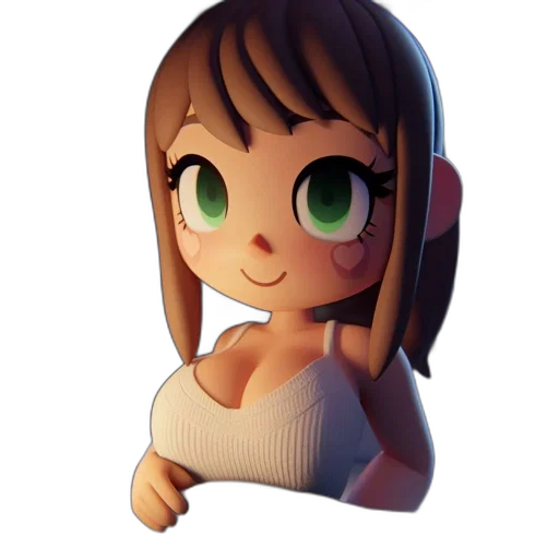 staff, face, dress, creature, 3d render, pixel art, concept art, cartoon transparent PNG cut-out