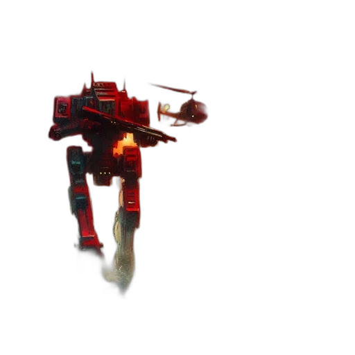 robot, weapon, creature, animal, concept art, pixel art, 3d render, watercolor transparent PNG cut-out