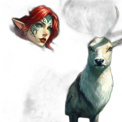 fantasy art, concept art, photorealistic, pixel art, armored, woman, elf-like, features transparent PNG cut-out