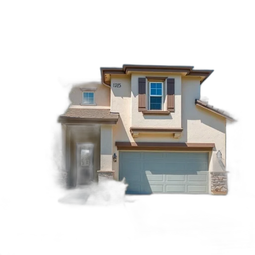 building, furniture, 3d render, photorealistic, concept art, watercolor, two-story, suburban transparent PNG cut-out