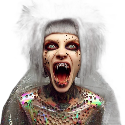 creature, jewelry, face, concept art, 3d render, fantasy art, photorealistic, individual transparent PNG cut-out