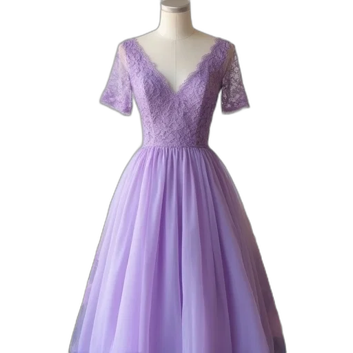 dress, pastel, pretty, lavender, lace, top, matching, purple transparent PNG cut-out