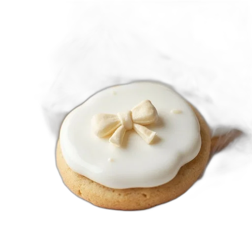 food, crown, jewelry, close-up, view, white, frosted, cookie transparent PNG cut-out