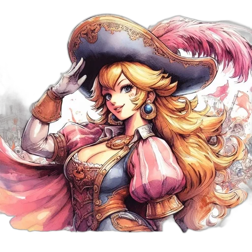 hat, staff, fantasy art, concept art, watercolor, pixel art, animated, female transparent PNG cut-out