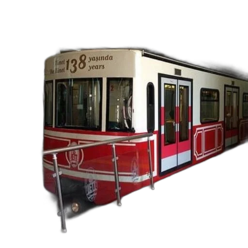 3d render, photorealistic, concept art, red, white, train, text, 138 transparent PNG cut-out