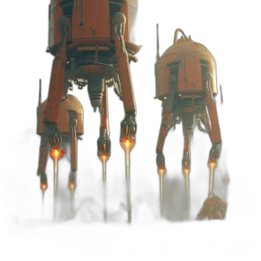 robot, weapon, creature, staff, concept art, 3d render, fantasy art, pixel art transparent PNG cut-out