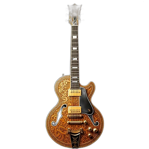 weapon, 3d render, photorealistic, guitar transparent PNG cut-out