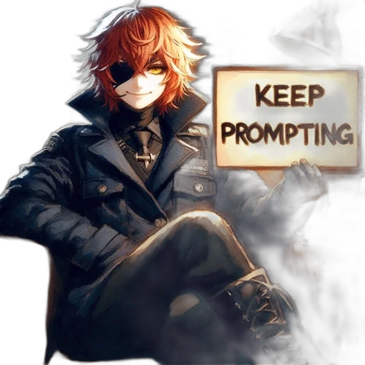 jacket, weapon, concept art, anime, pixel art, watercolor, animated, character transparent PNG cut-out