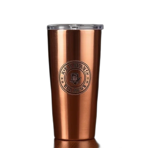 stainless, copper, tumbler, red transparent PNG cut-out