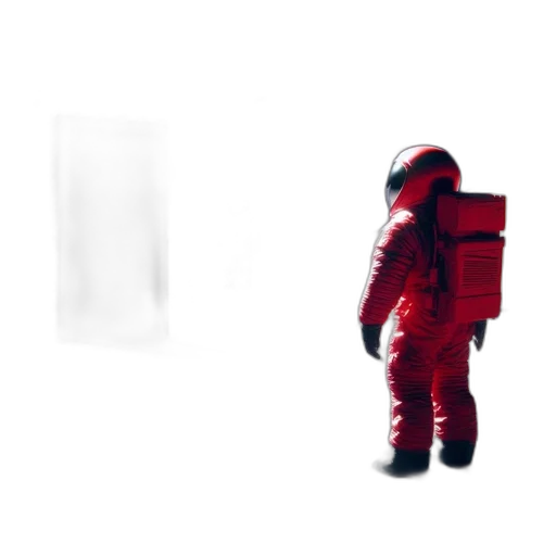 robot, mask, creature, jacket, 3d render, concept art, pixel art, vaporwave transparent PNG cut-out