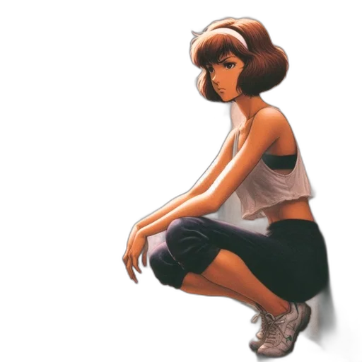 dress, hat, concept art, pixel art, anime, comic book art, earth tones, monochrome transparent PNG cut-out
