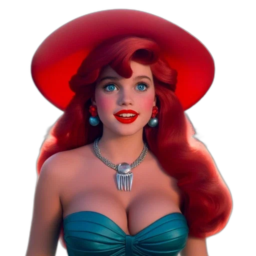 hat, jewelry, crown, dress, photorealistic, 3d render, concept art, cartoon transparent PNG cut-out