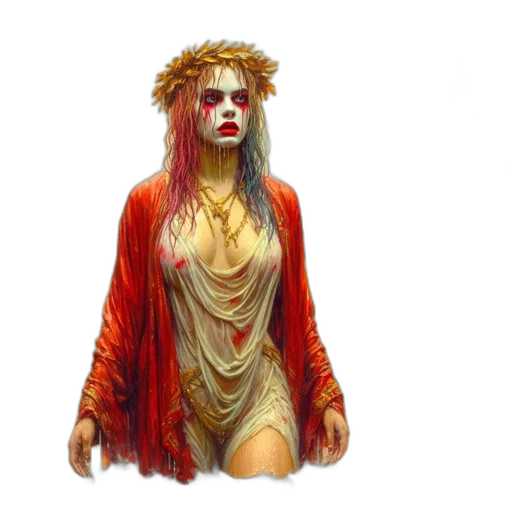 dress, creature, mask, jewelry, concept art, fantasy art, comic book art, pixel art transparent PNG cut-out