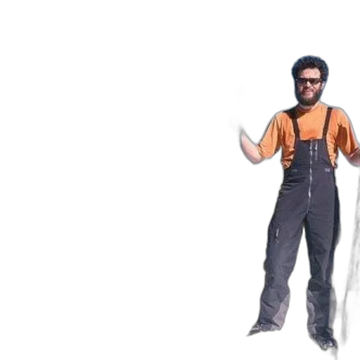 jacket, concept art, 3d render, man, orange, shirt, sunglasses, stands transparent PNG cut-out