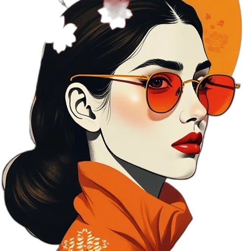 face, jacket, crown, comic book art transparent PNG cut-out