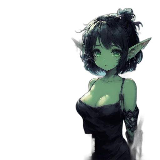 dress, staff, mask, creature, concept art, fantasy art, pixel art, anime transparent PNG cut-out