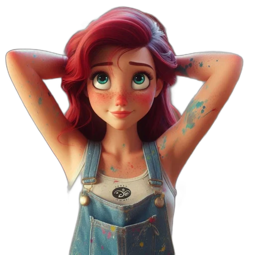 dress, jewelry, face, robot, cartoon, concept art, 3d render, photorealistic transparent PNG cut-out