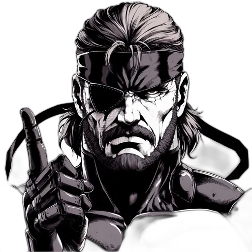 face, staff, mask, comic book art, concept art, cartoon, cyberpunk, dramatic transparent PNG cut-out