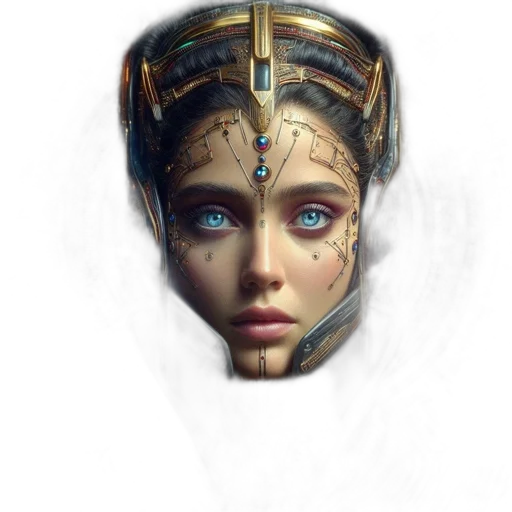 face, mask, crown, jewelry, fantasy art, concept art, photorealistic, comic book art transparent PNG cut-out