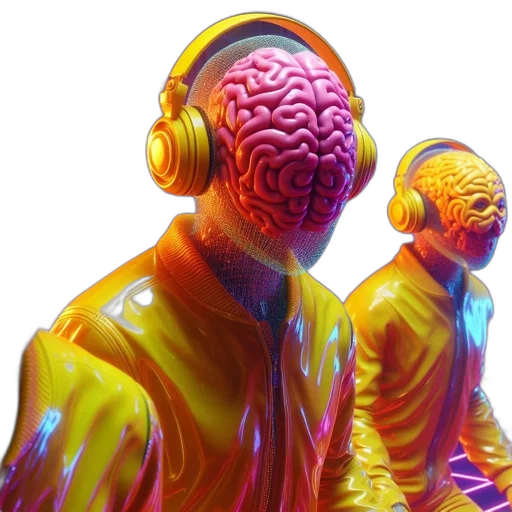 mask, cyberpunk, concept art, vaporwave, 3d render, neon lights, neon, colorful transparent PNG cut-out