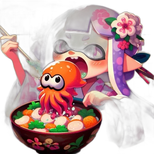 concept art, fantasy art, 3d render, underwater, animated, female, character, kimono transparent PNG cut-out