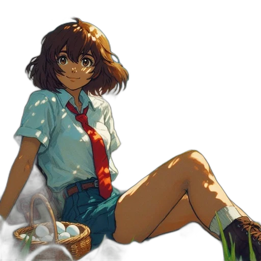 shoes, staff, dress, jacket, anime, concept art, pixel art, photorealistic transparent PNG cut-out