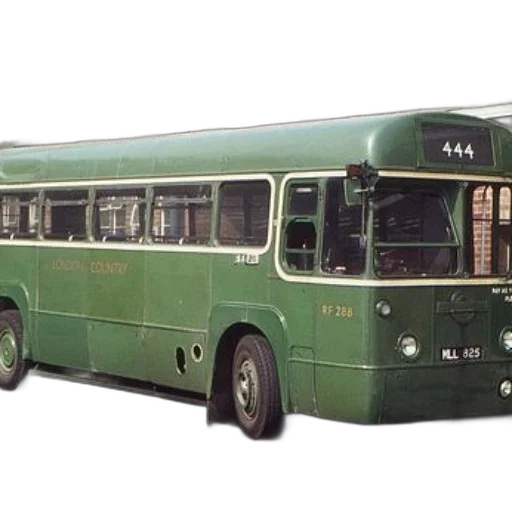 photorealistic, green, london, country, bus, number, 444, destination transparent PNG cut-out