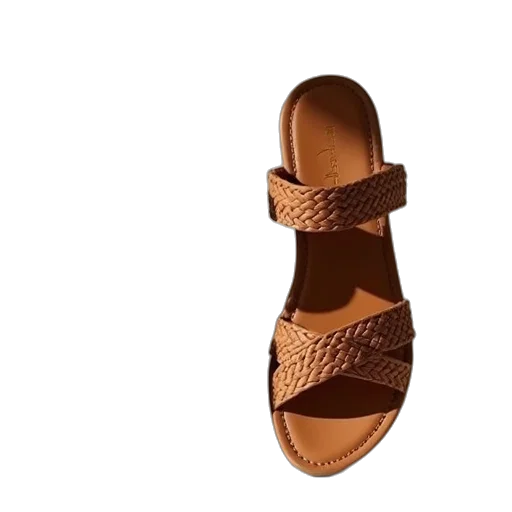 shoes, 3d render, earth tones, braided, gladia, sandals transparent PNG cut-out