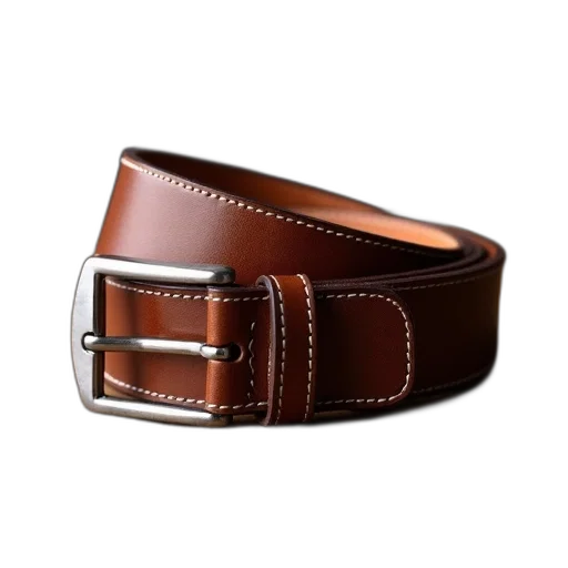 jewelry, brown, leather, belt, silver, buckle, lying, wooden transparent PNG cut-out