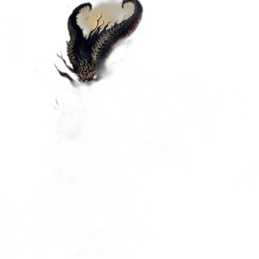 animal, creature, crown, dragon, photorealistic, 3d render, concept art, watercolor transparent PNG cut-out