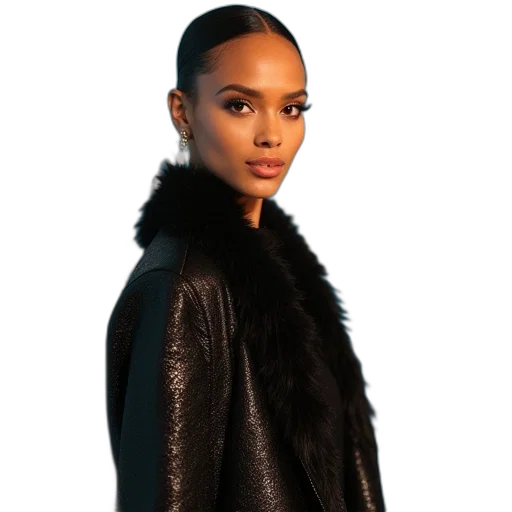 jacket, hair, model, singer transparent PNG cut-out