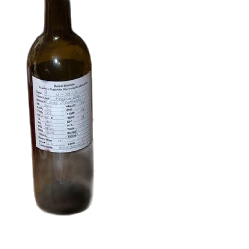 bottle, weapon, staff, food, 3d render, wine, label, reads transparent PNG cut-out