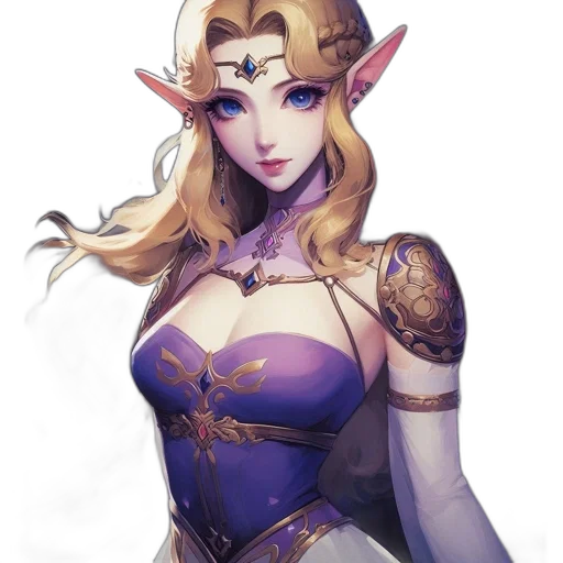 dress, crown, face, staff, fantasy art, concept art, pixel art, watercolor transparent PNG cut-out