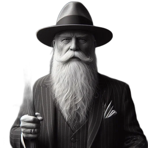 hat, face, staff, animal, photorealistic, fantasy art, concept art, cartoon transparent PNG cut-out