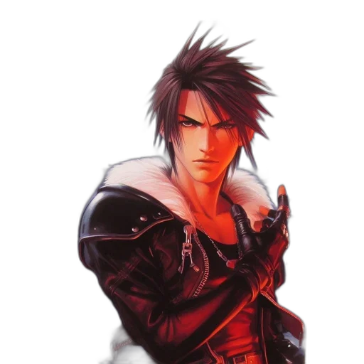 jacket, weapon, sword, concept art, fantasy art, cyberpunk, comic book art, red transparent PNG cut-out