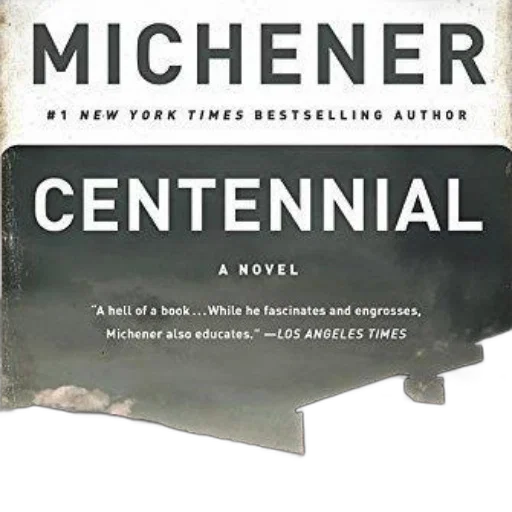cover, centennial, michener, featuring, rustic, scene, mountain, background transparent PNG cut-out