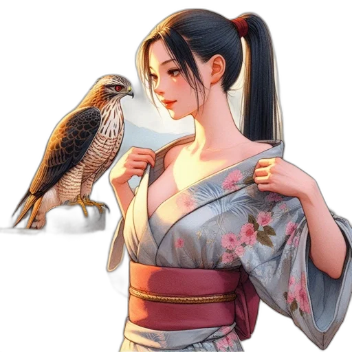 jewelry, dress, staff, animal, fantasy art, concept art, photorealistic, pixel art transparent PNG cut-out