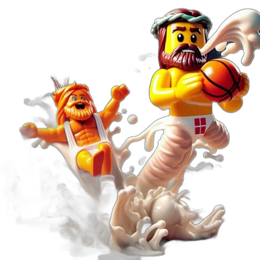 concept art, 3d render, fantasy art, fire, underwater, fog, lego, scene transparent PNG cut-out