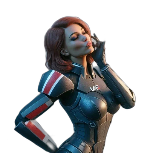 face, robot, mask, concept art, 3d render, comic book art, cyberpunk, female transparent PNG cut-out