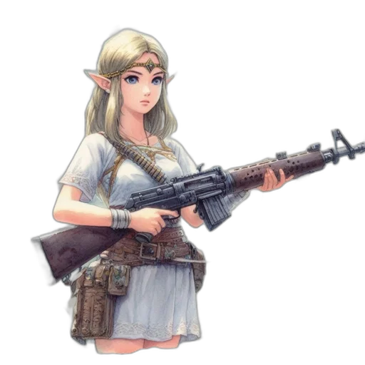 weapon, staff, dress, sword, concept art, fantasy art, pixel art, anime transparent PNG cut-out