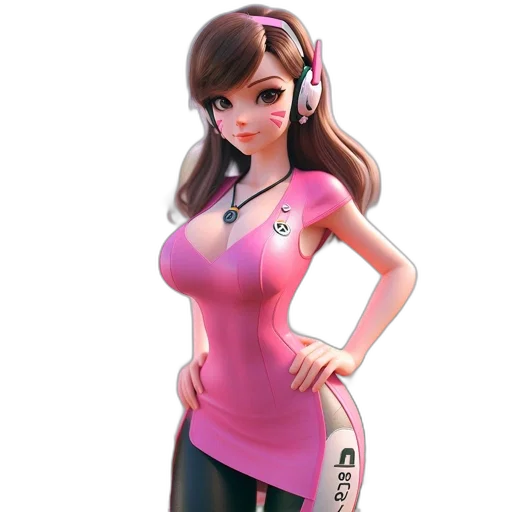 dress, staff, robot, 3d render, concept art, cartoon, fantasy art, animated transparent PNG cut-out