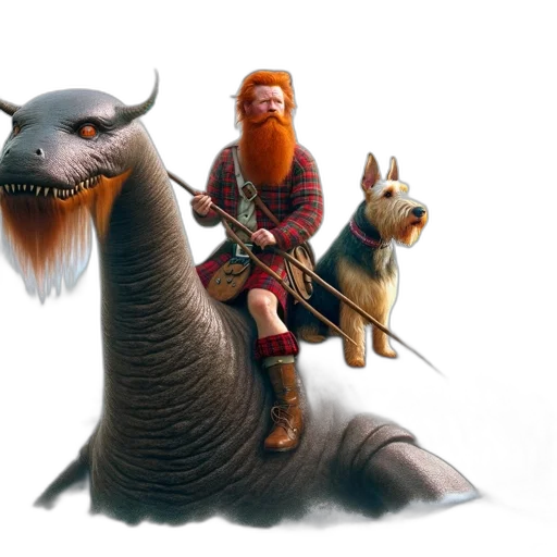 dragon, animal, creature, fantasy art, concept art, man, rides, long-necked transparent PNG cut-out