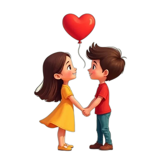 cartoon, concept art, photorealistic, pixel art, image, two, characters, boy transparent PNG cut-out