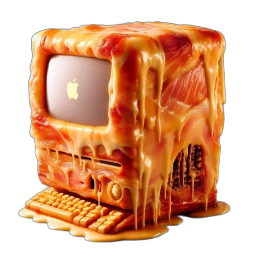 food, furniture, robot, face, 3d render, vaporwave, cyberpunk, concept art transparent PNG cut-out