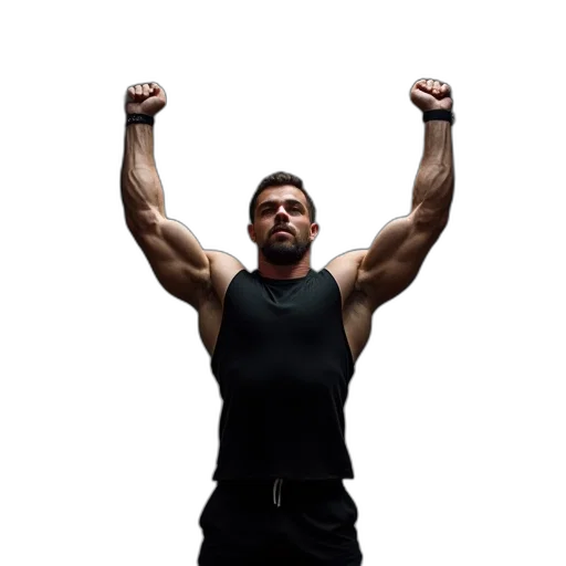 photorealistic, 3d render, crossfit, athlete, holding, weightlifting, bar, air transparent PNG cut-out