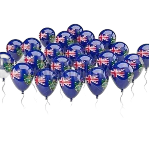 group, balloons, each, featuring, flag, british, virgin, islands transparent PNG cut-out