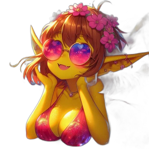 staff, fantasy art, pixel art, concept art, anime, golden, neon, colorful transparent PNG cut-out
